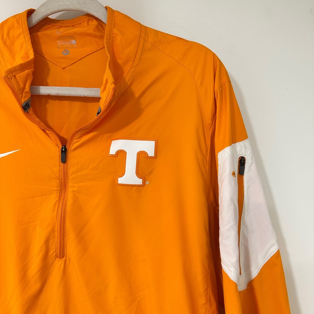 Nike Tennessee Volunteers Womens M Orange 1/2 Zip Windbreaker Pullover NCAA